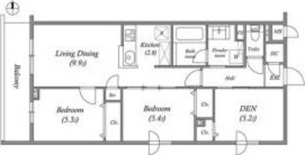 プライムガーデン若木の物件間取画像